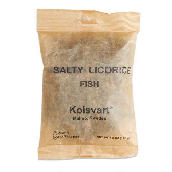 Kolsvart Salty Licorice Candy Fish 4.2 oz (120 g) 15 Units