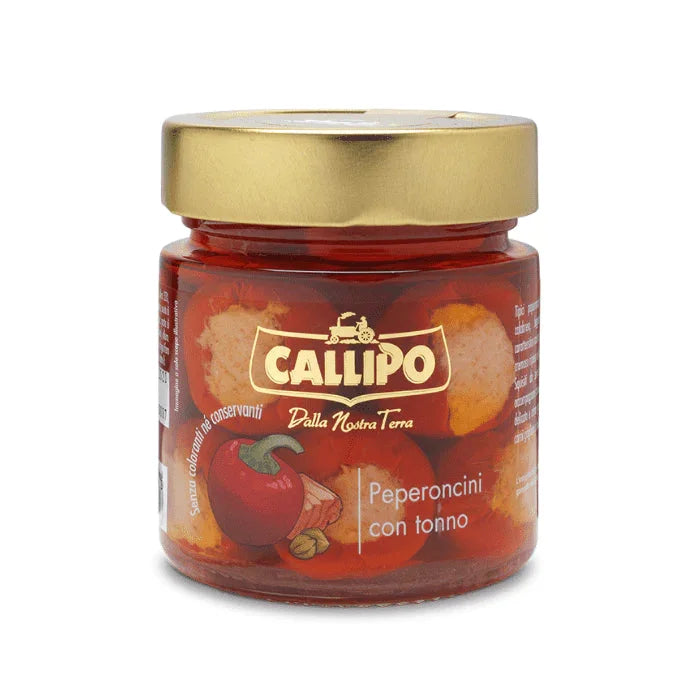 Callipo Hot Chili pepper with Tuna in Olive Oil Jar 7.9oz (225 g) 6 Units