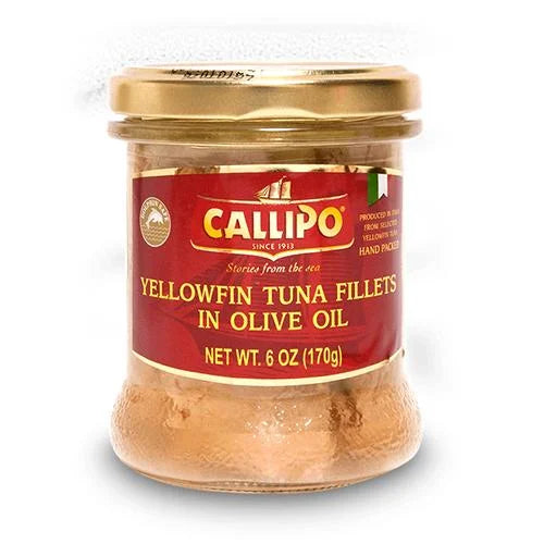 Callipo Yellowfin Tuna in Olive Oil Jar 6oz (170 g) 12 Units