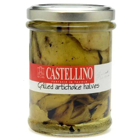 Castellino Italian Grilled Artichokes Halves in Oil, 6.5 oz (185gr) 6 Units