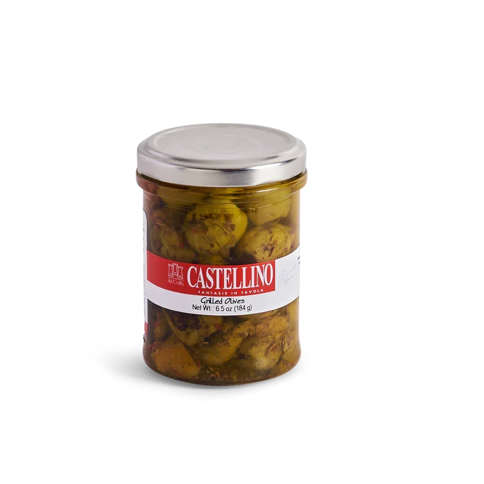 Castellino Italian Grilled Olives in Oil, 6.5 oz (185gr) 6 Units