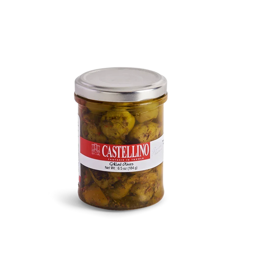 Castellino Italian Grilled Olives in Oil, 6.5 oz (185gr) 6 Units