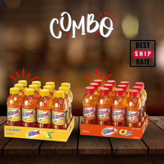 Estathe Lemon & Peach Combo 2 Packs x 12 (24 Bottles)
