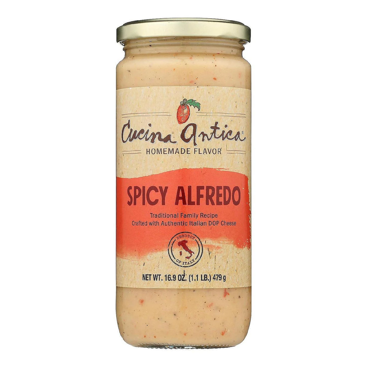 Cucina Antica Spicy Alfredo Sauce 16.9oz (479gr) 6 Units