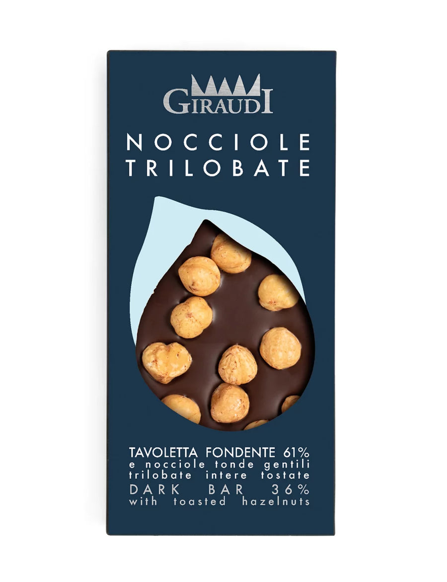 Giraudi Dark Chocolate 61% Piemontese Hazelnuts 3.5oz 9 Units