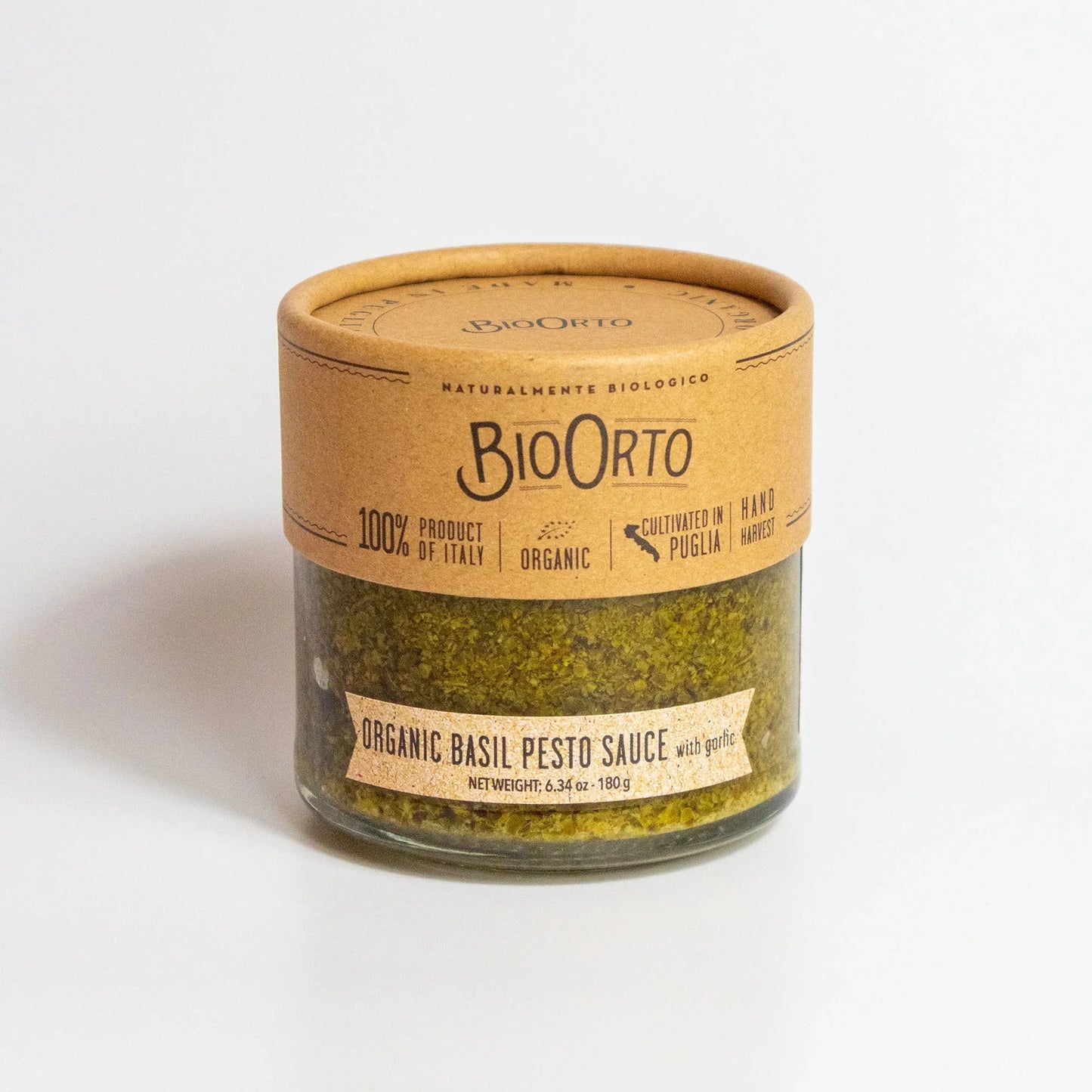 Bio Orto Organic Basil Pesto 6.35 oz (180g) 12 Units