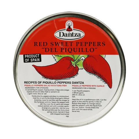 Dantza Whole Smoked Piquillo Peppers DOP Tin 185 g 21 Units