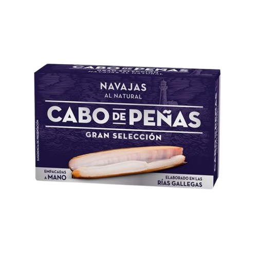 Cabo de Peñas Razor Shells in Brine 111 g – 24/case