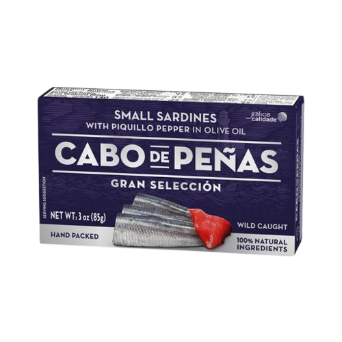 Cabo de Peñas Small Sardines with Piquillo Peppers 85 g – 24/case