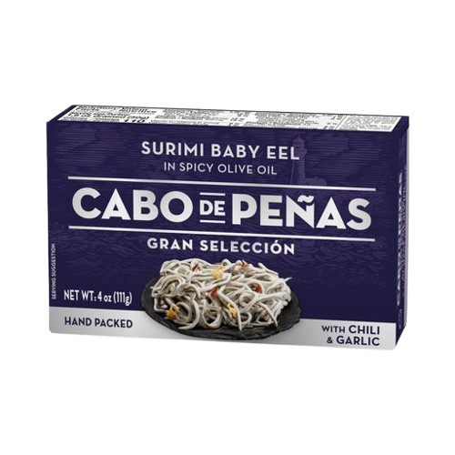 Cabo de Peñas Surimi Baby Eel in Olive Oil 111 g – 24/case