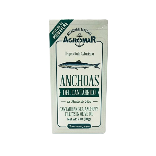 Agromar Anchovies in Olive Oil (9–10 fillets) 50 g – 12/case