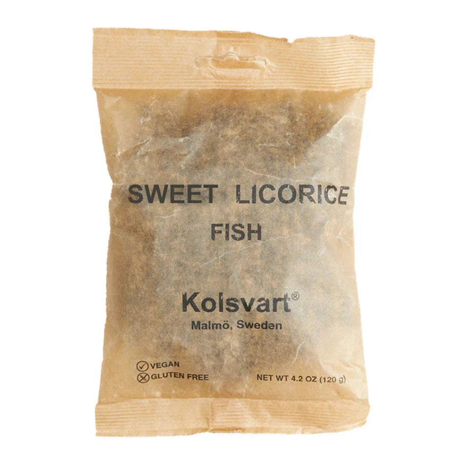 Kolsvart Sweet Licorice Candy Fish 4.25 oz (125 g) 15 Units