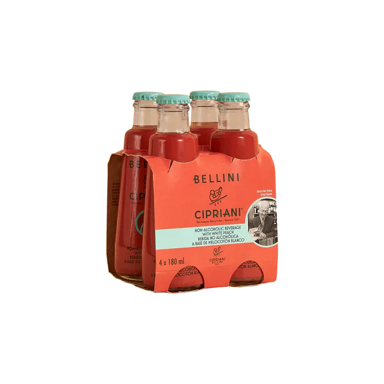 Cipriani Bellini Cocktail Mix Glass 6 X 4-Pack X 6.9oz (180ml) 24 Units