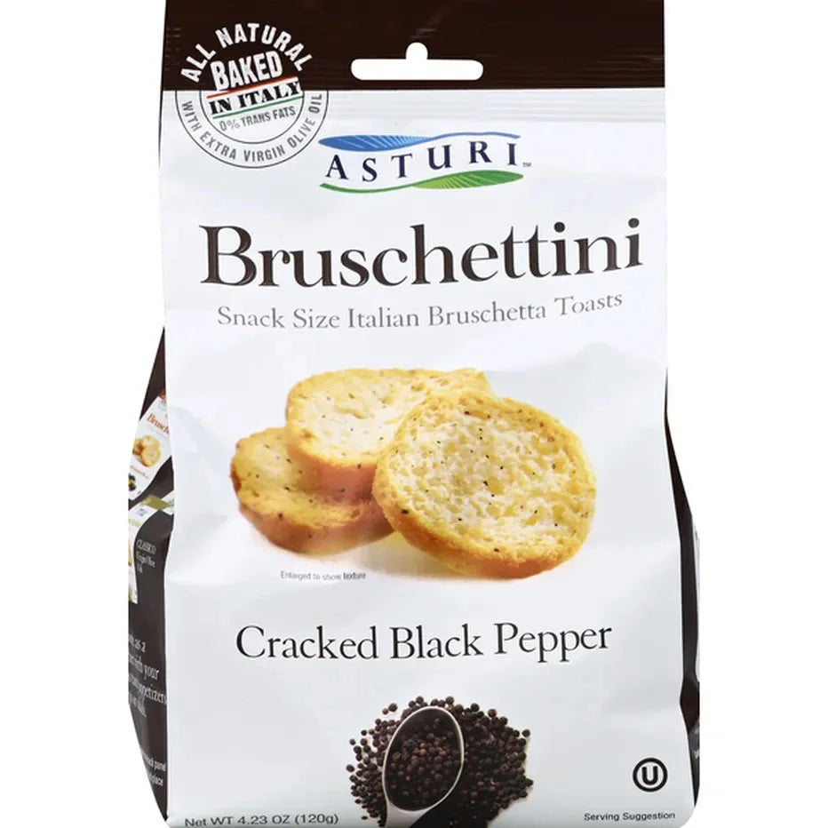 Asturi Bruschettini Cracked Black Pepper 4.23 oz (120 g) 12 Units