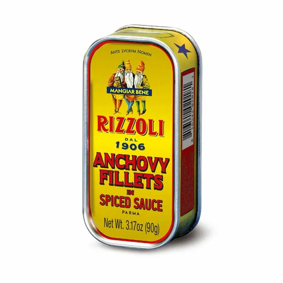 Rizzoli Anchovy Fillets in Spicy Sauce Tin 3.17 oz (90 g) 10 Units