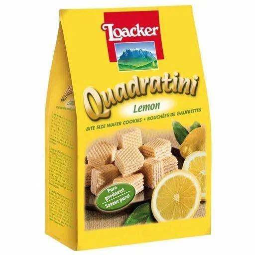 Loacker Quadratini Hazelnut Cube Wafers 8.8 oz (250gr) 6 Units