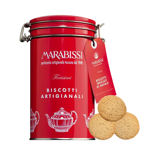 Marabissi Cantucci Holiday Spices Red Tin 5.29oz 6 Units