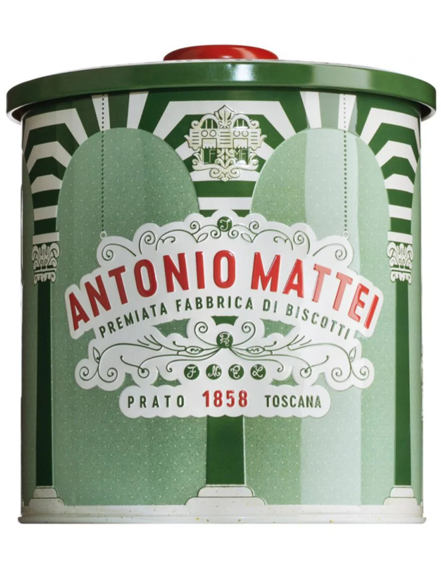Antonio Mattei Red & Green Holiday Biscotti Tin 17.6oz 4 Units