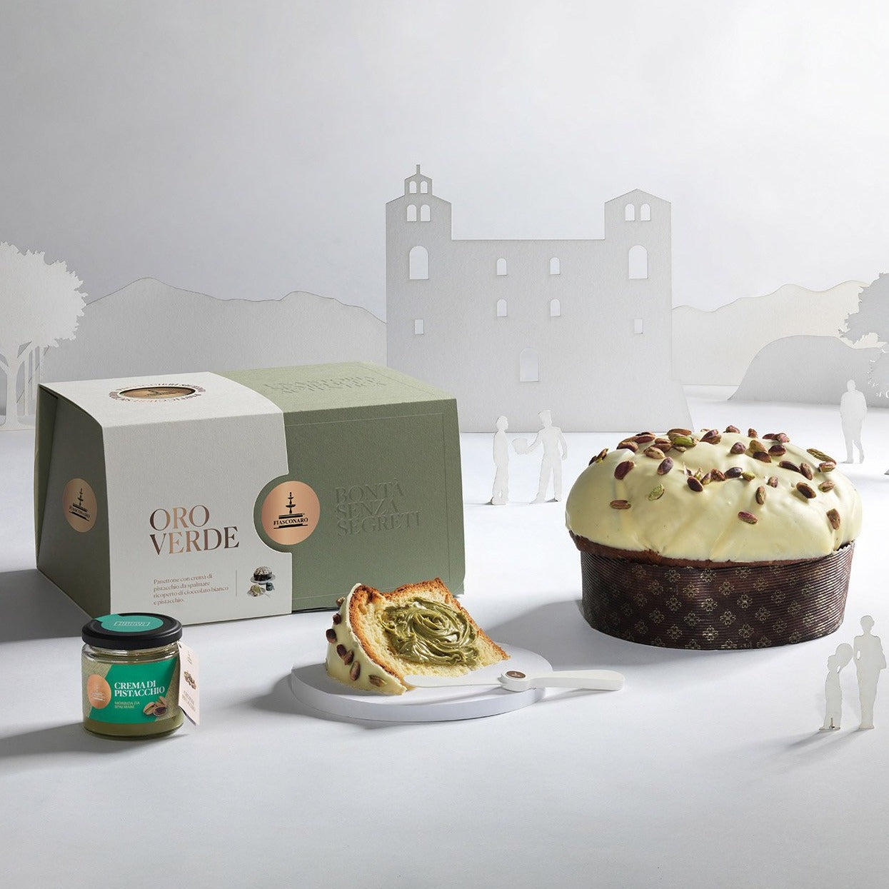 Fiasconaro Panettone Oro Verde 2.2lb (1Kg) 4 Units