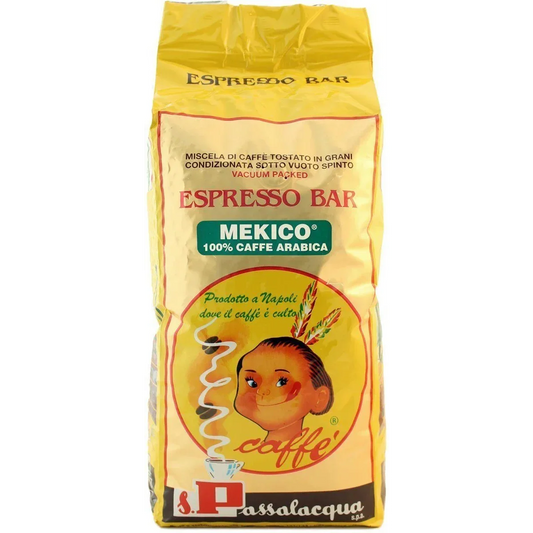 Passalaqua Mexico Whole Beans Coffee 2.2lb (1Kg) 12 Units