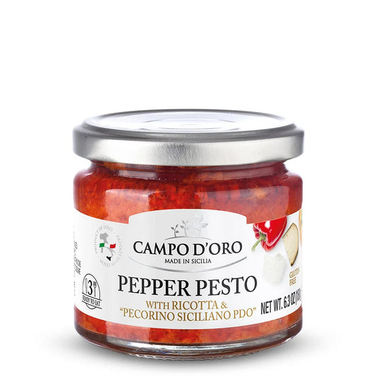 Campo D'Oro Sicilian Pepper Pesto IGP 6.3oz (180gr) 6 Units