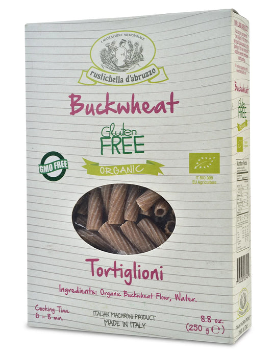 Rustichella Organic Buckwheat Tortiglioni 8.8oz 12 Units