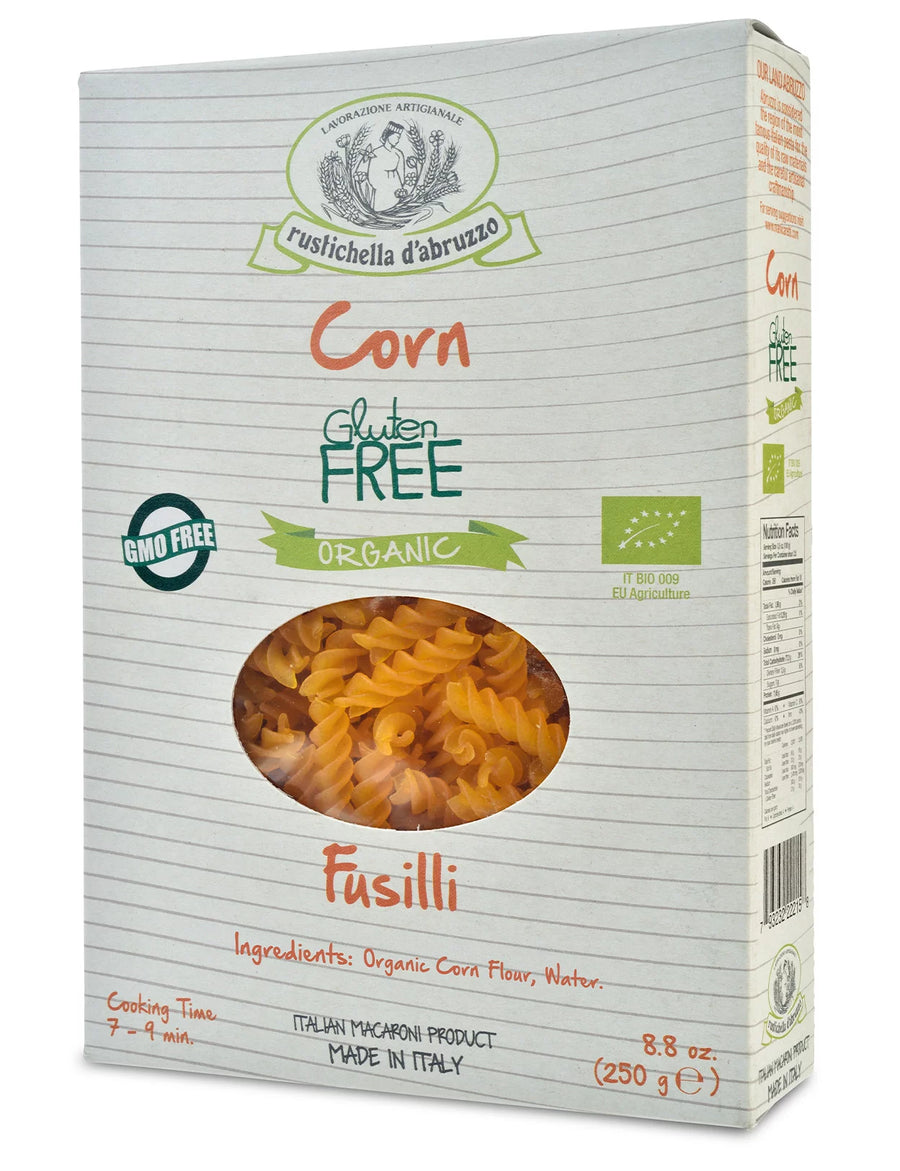 Rustichella Organic Corn Fusilli 8.8oz 12 Units