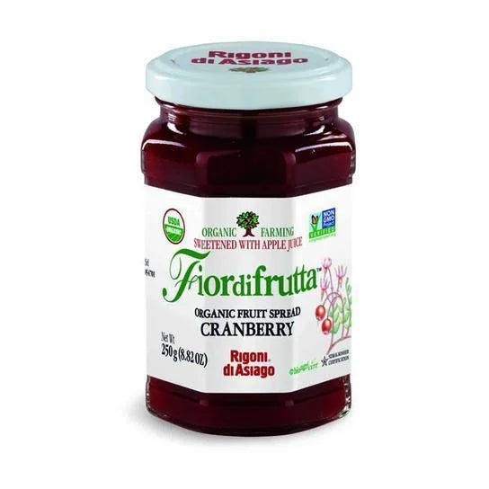 Rigoni di Asiago Fior di Frutta Cranberry Fruit Spread  8.8oz (250gr) 6 Units