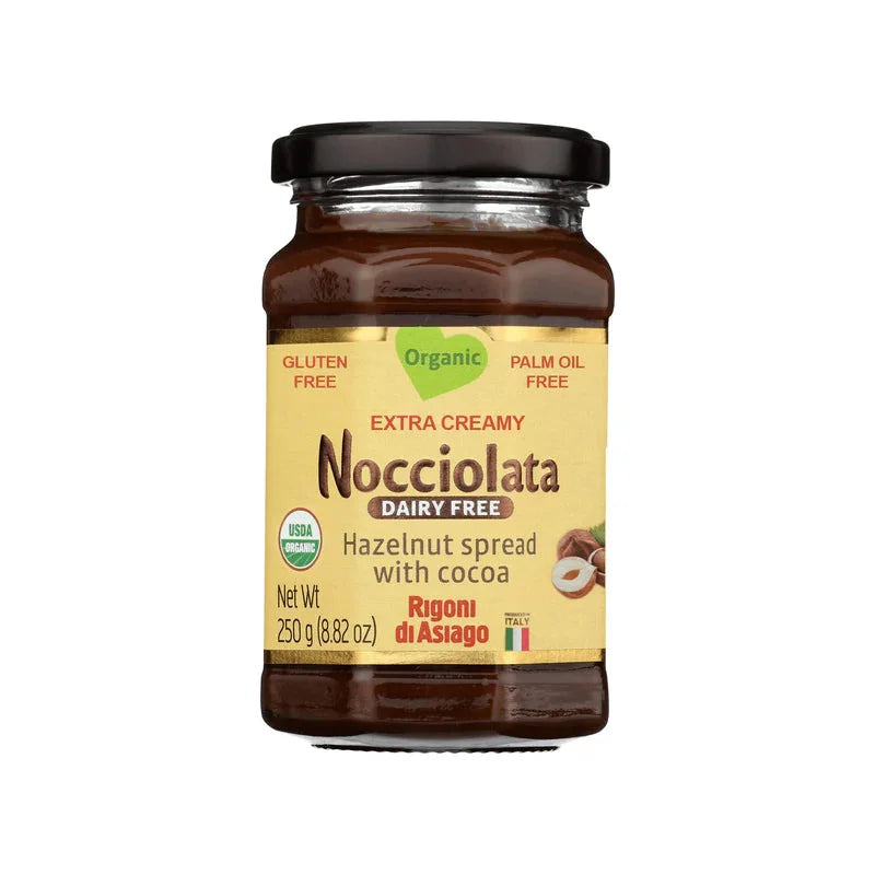 Rigoni di Asiago Nocciolata Dairy Free Hazelnut and Cocoa Spread  9.52oz (270gr) 6 Units