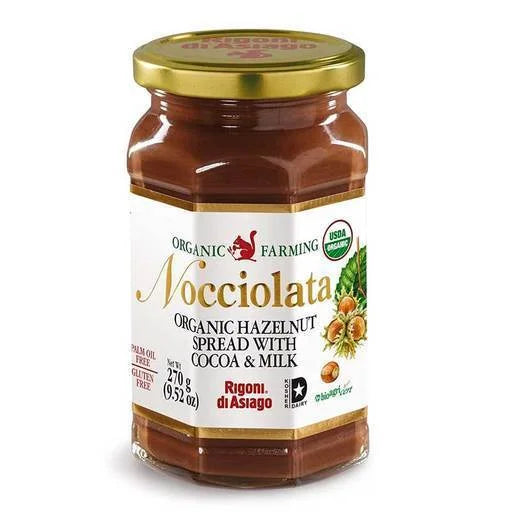 Rigoni di Asiago Nocciolata with milk Hazelnut Spread  9.52oz (270gr) 6 Units