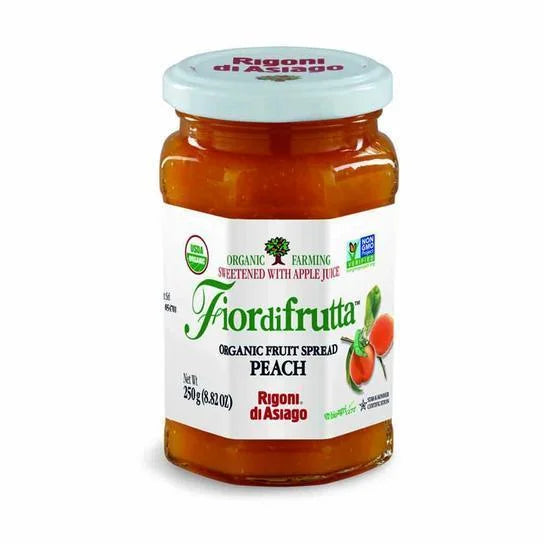 Rigoni di Asiago Fior di Frutta Peach Fruit Spread  8.8oz (250gr) 6 Units