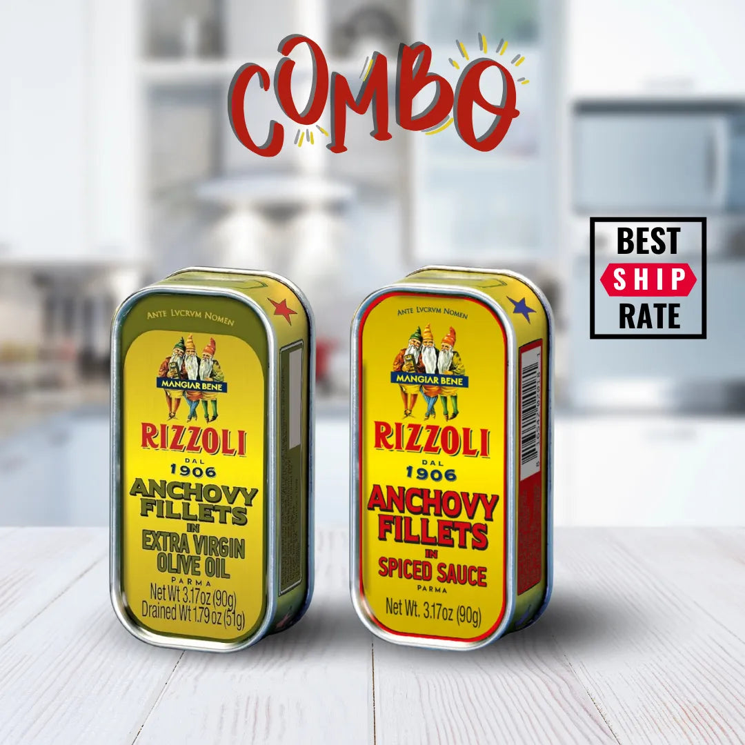Rizzoli Anchovy Fillets Variety Combo – 20 Tins (3.17 oz | 90g each)