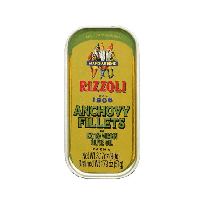 Rizzoli Anchovy Fillets in Olive Oil Tin 3.17 oz (90 g) 10 Units