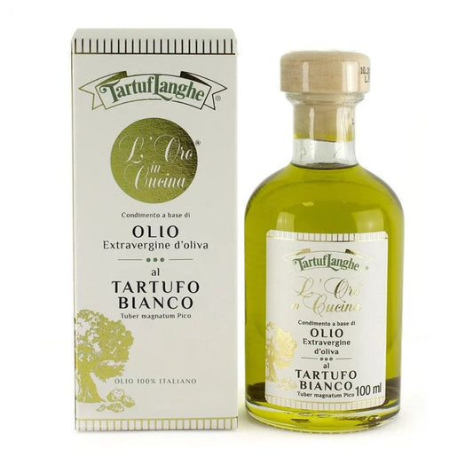 Tartuflanghe Extra Virgin Olive Oil With White Truffle 3.40oz (100ml) 12 Units