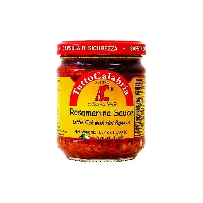 Tutto Calabria Rose Marina Sauce W/  Little fish w/ Chili Peppers 6.5oz (185g) 12 Units